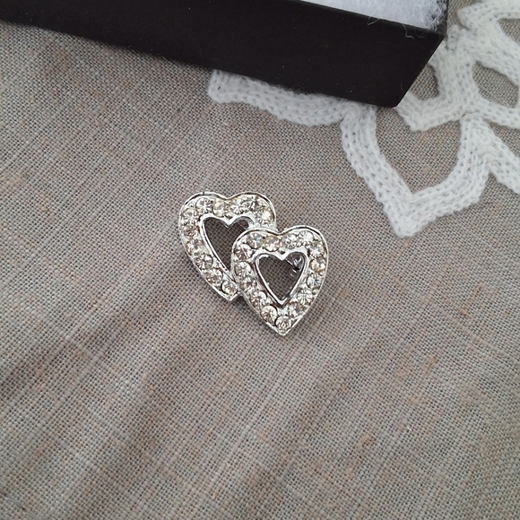 VTG Heart Rhinestone Brooch - Picture 5 of 5